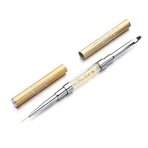 lEIsr00y Nail Art UV Jel Lehçe Tırnak Fırçası Kalem Çizim Liner Rhinestone Stud Seçici Manikür Aracı-Altın