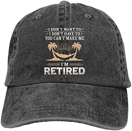 Sana Sahip Olmak İstemiyorum Beni Emekli Yapamam Slogan Kovboy Şapkaları Unisex Ayarlanabilir Beyzbol Şapkaları Siyah