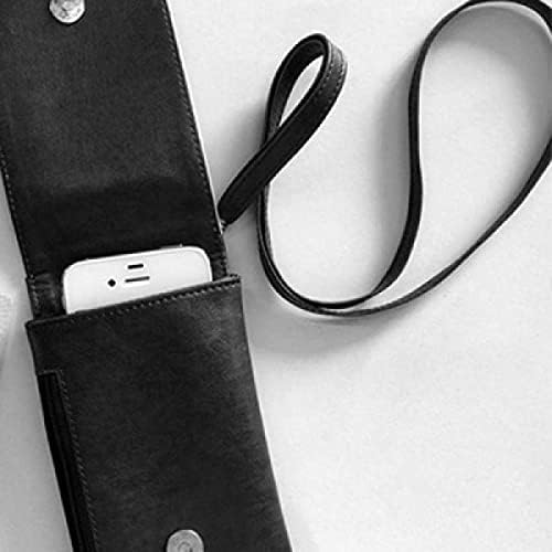 Evren ve Alien Dünya Art Deco Hediye Moda Telefon Cüzdan Çanta Asılı Cep Kılıfı Siyah Cep