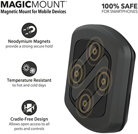 Scosche MAGDMB MagicMount Manyetik Araç Telefonu Tutucu Dağı -360 Derece Ayarlanabilir Kafa, Evrensel Tüm Cihazlar ile-Dashboard