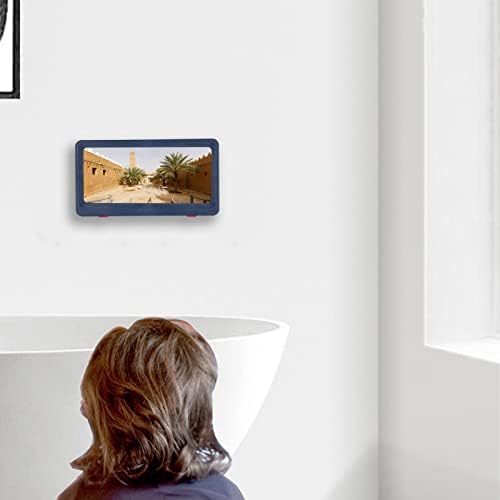 Jacksing Duvara Monte Duş Kılıfı, Duş tablet telefon tutucu Kendinden Yapışkanlı Anti Sis Su Geçirmez Dokunmatik Ev Banyo için