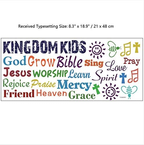 Pazar Okul Süslemeleri Çocuklar için Sınıf Duvar Çıkartmaları Kindom Çocuklar Yazı İlham Hıristiyan İncil Ayet Posterler duvar