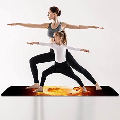 LEVEIS Yoga Mat Yangın Futbol Spor Topu Kalın Kaymaz Egzersiz Egzersiz Paspaslar için Ev Spor Salonu Kat Seyahat