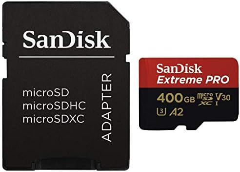 SanDisk 400 GB Micro SDXC Extreme Pro Hafıza Kartı GoPro Hero 7 ile Çalışır Siyah, Gümüş, Hero7 Beyaz UHS-I A2 (SDSQXCZ-400G-GN6MA)