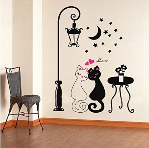 Sanat tasarım ev dekorasyon duvar dekor sevimli kedi çift duvar Sticker çıkartma