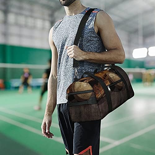 Erkekler Kadınlar için spor çantası Vintage Beyzbol Ahşap Arka Plan Üzerinde Dayanıklı Spor spor çantası Seyahat spor çantası