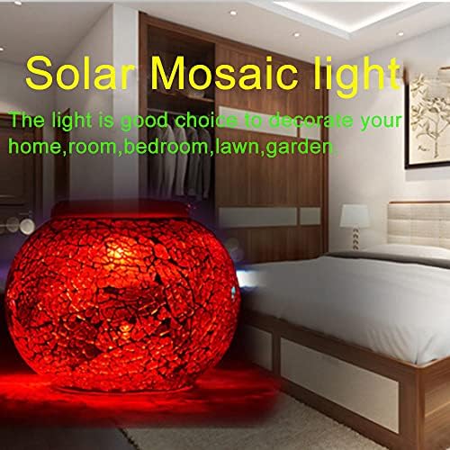 Aolyty güneş mozaik ışık cam topu bahçe ışıkları masa lambaları renk değiştirme su geçirmez çok renkli güneş enerjili LED gece