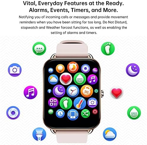 Akıllı saat Kadın Sıcaklık Tam Dokunmatik Ekran Saat Bayanlar Erkekler Spor İzle için xiaomi Apple Telefon Hediye (Siyah)