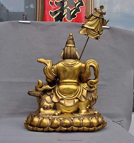 SIYAO Noel 20 Tibet Budizm Bronz Sürme Aslan Sarı Jambhala Mammon'un tanrı Tutun fareler Heykeli Yeni Yıl