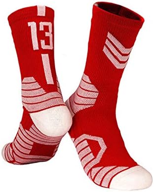 Jueshanzj Erkek Basketbol Çorapları Özel Takım Numarası Atletik Çoraplar