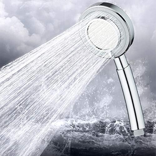 Yüksek Basınçlı El Duş Başlığı, ayarlanabilir 3 Modları Yüksek Basınçlı duş Başlığı Yağmurlama Memesi Banyo Malzemeleri Gümüş