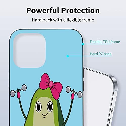Girly Avokado Baskı Telefon Kılıfı için iPhone 12/12Pro 6.1, Güzel Meyve Desen Kılıf Kapak, yumuşak Silikon Kapak Esnek İnce