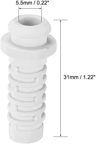 KFidFran Strain Relief Boots 31mm PVC Cord Protector Cover Sleeve for 4 AWG Electrical Cables White 15Pcs(Zugentlastungsstiefel