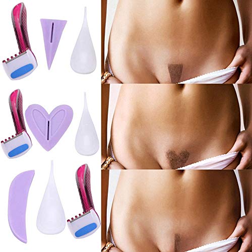 Bikini Düzeltici Tıraş Makinesi için Bayan Bikini Erler Tıraş Şablon Jilet Kadın Gizli Samimi Saç Tıraş Kiti (A)