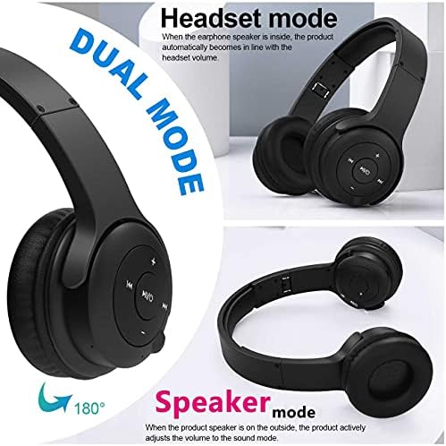 TOOSPON Hoparlör ve Kulaklık Kablosuz Aşırı Kulak Bluetooth mikrofonlu kulaklıklar Bellek-Protein Earmuffs, Mikrofon Aramalar