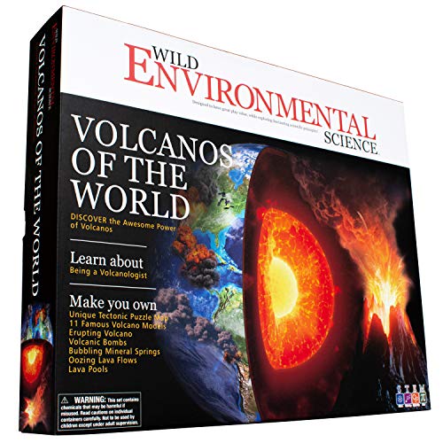 Dünyanın Vahşi ÇEVRE Bilimi Volkanları-8 Yaş ve Üstü Bilim Seti-11 Volkan, Mineral Havuzu, Lav Bombası, Tektonik Harita ve Daha