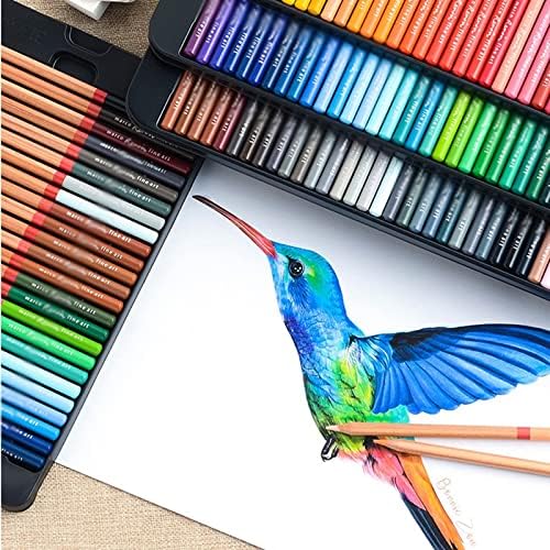 HGVVNM Okul Ofis Profesyonel Çizim Renkli Suluboya Oilcolor Kalemler Set Sanat Malzemeleri Renkler Kırtasiye Ahşap (Renk : Bir,