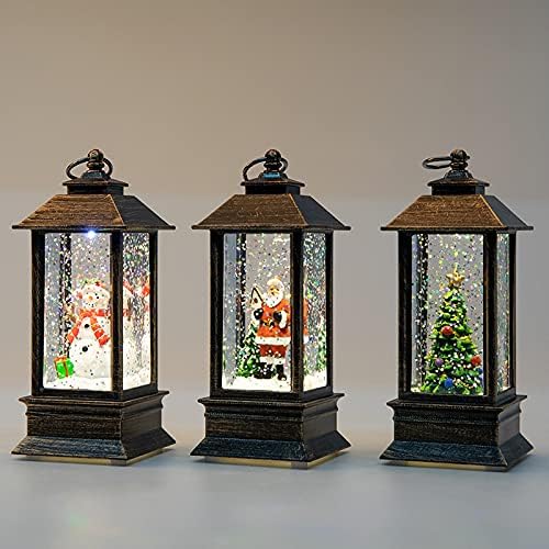 Noel Kartopu Gece Lambası, Ev Dekorasyon kar küresi, Noel Dekoratif Ağacı Fener, Noel Tatil Ev Dekor Ldeal Hediyeler, Noel Baba