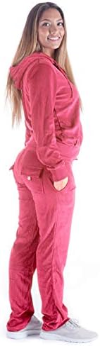 Kadife Eşofman Bayan 2 Parça Kıyafet Zip Up Hoodie Sweatshirt ve Jogger Pantolon Sweatsuits Set