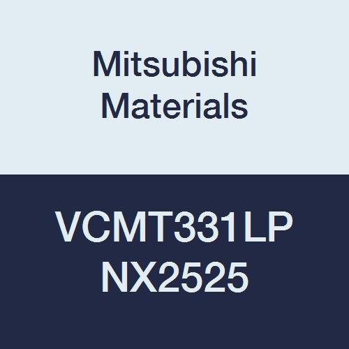 Mitsubishi Materials VCMT331LP NX2525 Kaplanmamış Sermet VC Tipi Delikli Pozitif Tornalama Ucu, Sabit Kesim, Eşkenar Dörtgen
