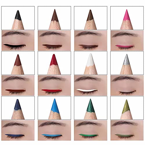 SUMEITANG 12 Renkler Eyeliner Kalem Seti, Renkli Jel Göz Kalemi, Renkli Göz Farı Kalem, kolay Renk, Su Geçirmez Uzun Ömürlü Kadınlar