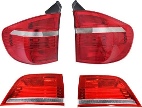 Garaj-Pro kuyruk ışık BMW X5 2007-2010 ile Uyumlu Sağ Yan ve Sol Yan 4 Set İç ve Dış Montaj