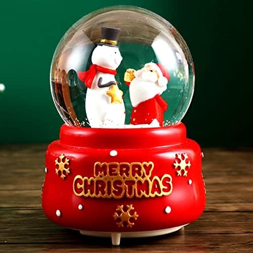 KGJQ Noel kar küresi Müzik Kar Küresi Dönen Tasarım Güzel Parlayan El Sanatları Reçine Noel Baba Noel Ağacı kar küresi Süs Kız