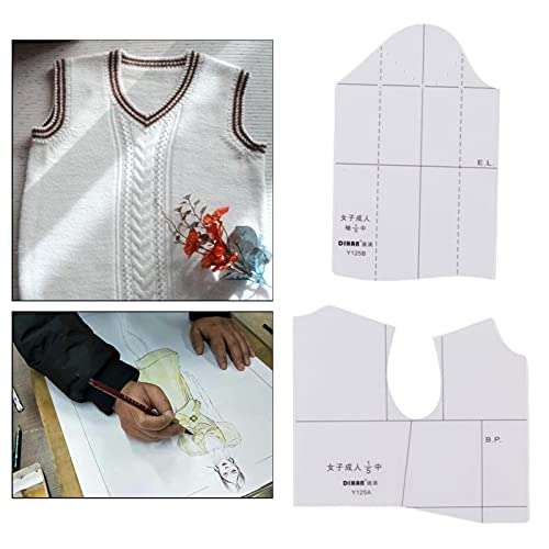 shamjina Bez Tasarım Cetvel Dikiş Aracı, 1: 4 1: 5 Moda Cetvel Tasarım Kadın Moda Konfeksiyon Kumaş Desen Yapımı için, terzilik