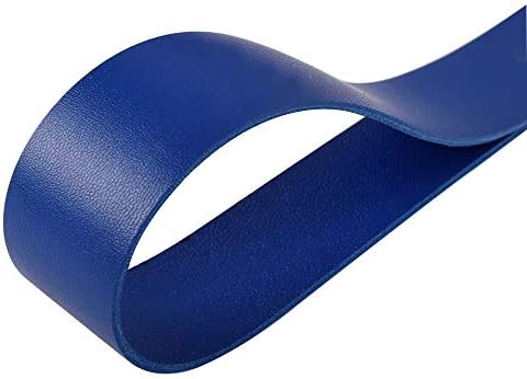 Çift Taraflı Mavi Deri Şerit Uzunluğu 53 Genişlik 1.19 (136 cm X 3 cm) Farklı DIY El Sanatları Projeleri için (Mavi)