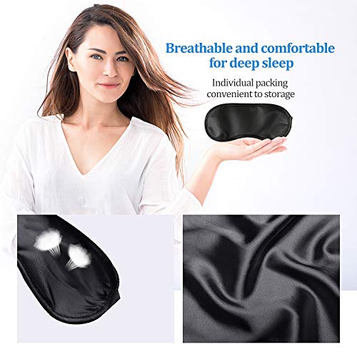 Maltoz Uyku Göz Maskeleri ile 1 Pairs Kulaklıklar Erkek Kadın Siyah Uyku Maskesi Polyester Körü Körüne Dolu Sünger Kalın Göz