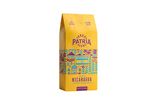 Patria El Salvador Koyu Kavrulmuş Çekilmiş Kahve, 12 Oz