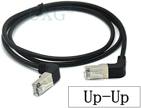 Konnektörler Çift Dirsek Aşağı Yukarı Açılı 90 Derece cat5e 8P8C FTP STP UTP Cat 5e Ethernet Ağ Kısa Kablo RJ45 LAN Yama Kablosu