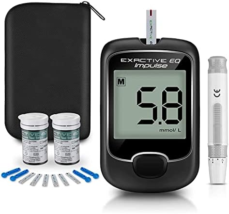 RONGXI Ev Sağlık Monitörler, Kan Şekeri Test Kiti, şekeri ölçücü, Monitör Diabete 5 s Hızlı Testi ,Algılama Glükometre 50 Test