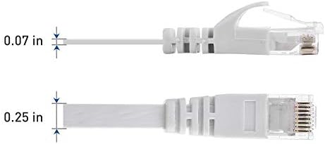 Kablo Önemlidir 5'li Paket 1 Fit Snagless Kısa Cat6 Ethernet Kablosu (Cat6 Kablosu, Cat 6 Kablosu) Mavi ve 1'li Paket 50 Fit