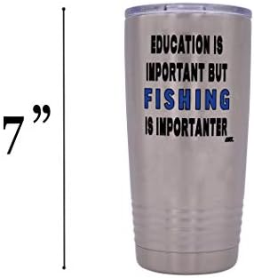 Komik Balıkçılık 20 Oz. Seyahat Tumbler kupa bardak w / kapak Vakum yalıtımlı sıcak veya soğuk eğitim Balıkçılık hediye Balık