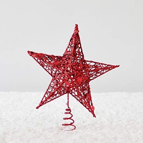 Shan-S Noel Yıldız Ağacı Topper, Işıltılı Pırıltılı Noel Ağacı Treetop Metal Yıldız Süs Yortusu Tel Yıldız Topper için Noel Ev
