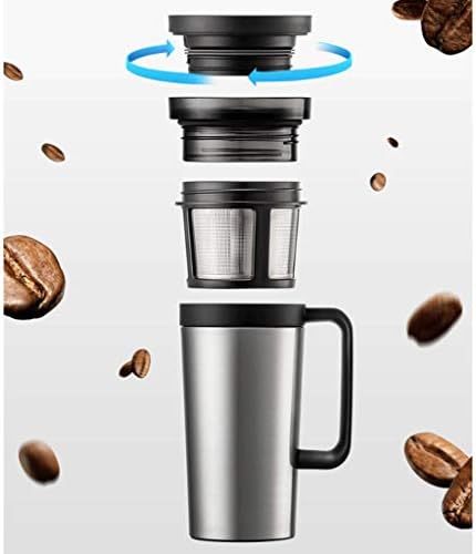Termos Bardak Taşınabilir kahve fincanı Seyahat Kupalar Vakum Yalıtımlı Seyahat Kupa / Dökülme Geçirmez Kahve Kupa ile Paslanmaz