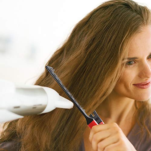 2 Parça Düz Demir Tarak Doğrultma Tarak Salon Saç Fırçası Combs Kuaförlük Şekillendirici Saç Düzleştirici V-şekilli Düz Tarak