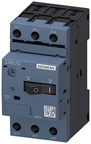 Siemens 3RV1011-1FA10 Motor Marş Koruyucusu, Vidalı Bağlantı, 3RV101 Çerçeve Boyutu, 3,5-5 FLA Ayar Aralığı, 65A Anlık Kısa Devre