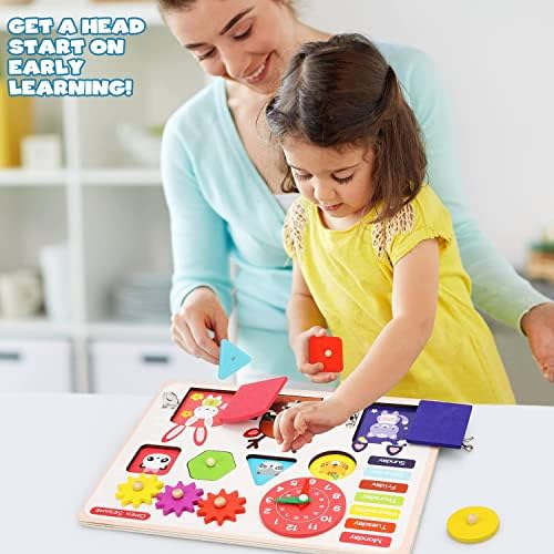 OYUNCAK Hayat Ahşap Meşgul Kurulu Montessori Oyuncaklar Toddlers için Etkinlik Kurulu Duyusal Oyuncaklar Toddlers için 1-3 Meşgul