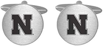 Fırçalanmış Metal Kol Düğmeleri-Nebraska Üniversitesi-Gümüş