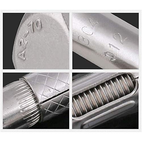 L-A Onarım Bölümü Dış Altıgen Genleşme Cıvatası 304 Paslanmaz Çelik Genleşme Cıvataları M10x100mm Gümüş (2'li Paket)