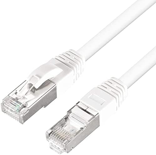 KFıdFran Cat7 Ethernet Kablosu 3 Metre/10ft RJ45 Cat 7 Ağ Kablosu Yama Kablosu Beyaz 2 Adet(Cat7 Ethernet Kablosu 3 Metre / 10ft