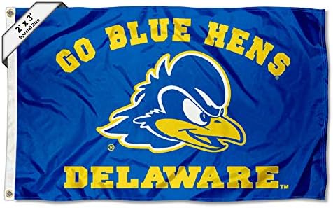 Üniversite Bayrakları ve Pankartlar A. Ş. Delaware Mavi Tavuklar 2x3 Ayak Bayrağı