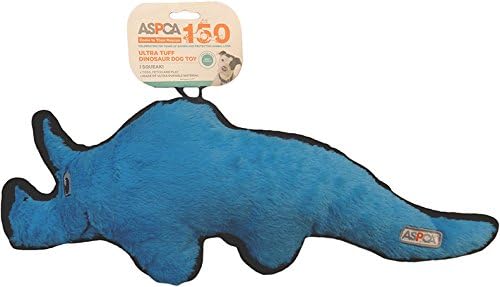 Bow Wow Pet ASPCA Ultra Tüf Dinozor Köpek Oyuncak, Triceratops, Mavi