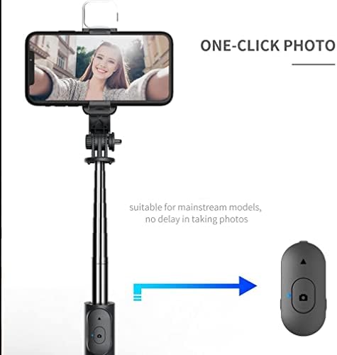 6 in 1 kablosuz Bluetooth Selfie sopa ile ışık,uzatılabilir ve Taşınabilir Selfie sopa ile dolgu ışığı Kablosuz uzaktan ve tripod