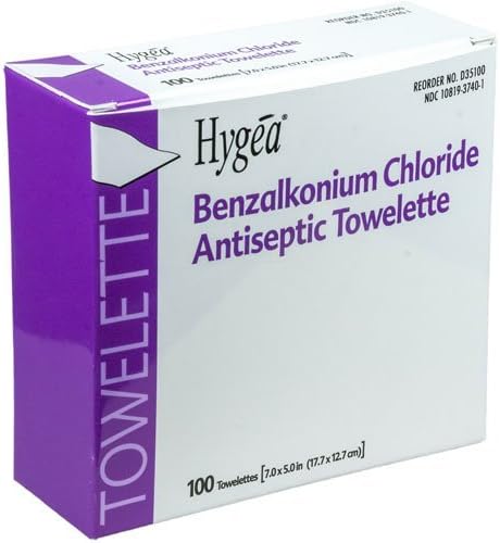Hygea Sanitizing Skin Wipe Bireysel Paket BZK (Benzalkonyum Klorür) Kokulu, D35185-100'lü Paket