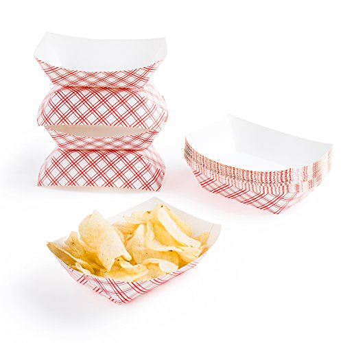 Karnavallar, Fuarlar, Festivaller ve Piknikler için Tek Kullanımlık Kağıt Yiyecek Tepsisi. Nachos, Patates Kızartması, Sosisli