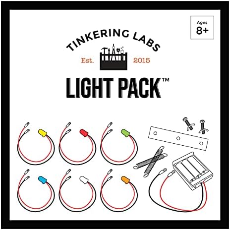 Tinkering Labs ışık Paketi / Teller ve Bağlantı Platformu ile 6 LED içerir / 8-12 Yaş arası Çocuklar için Elektronik Eğitim Seti