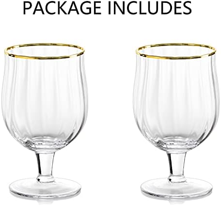 Nuptıo Konyak Gözlük 2 Set-Kristal Brendi Gözlük 270 ml El Üflemeli Brendi Bourbon Viski Margarita Suyu Içme Gözlük, kırmızı